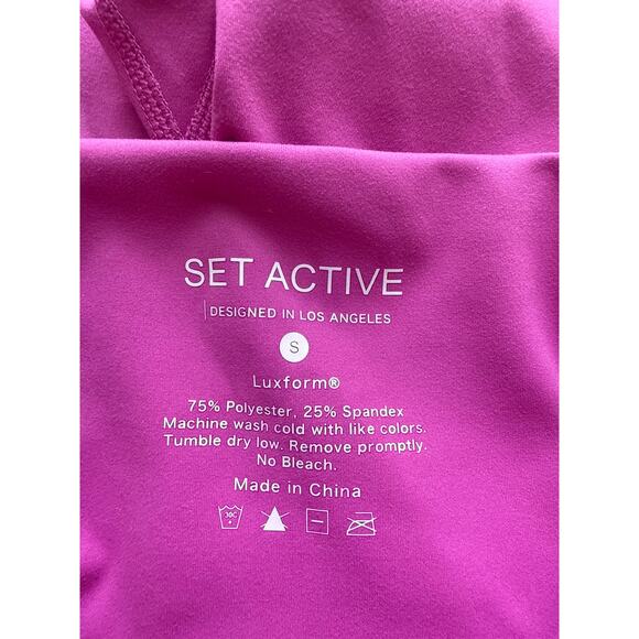 SET Active Luxform Shorts in Raspberry Pink Size Small - Picture 4 of 4